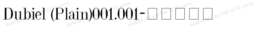 Dubiel (Plain)001.001字体转换